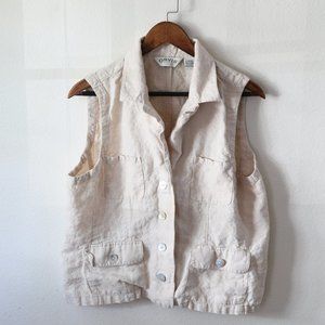 Orvis Linen Vest Sleeveless Button down